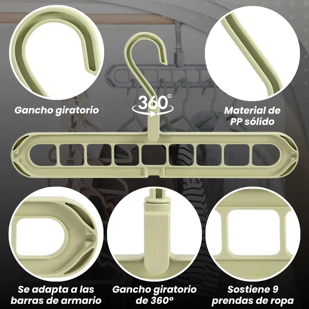 Gancho Multifuncional ¡Optimiza el espacio de tu armario!