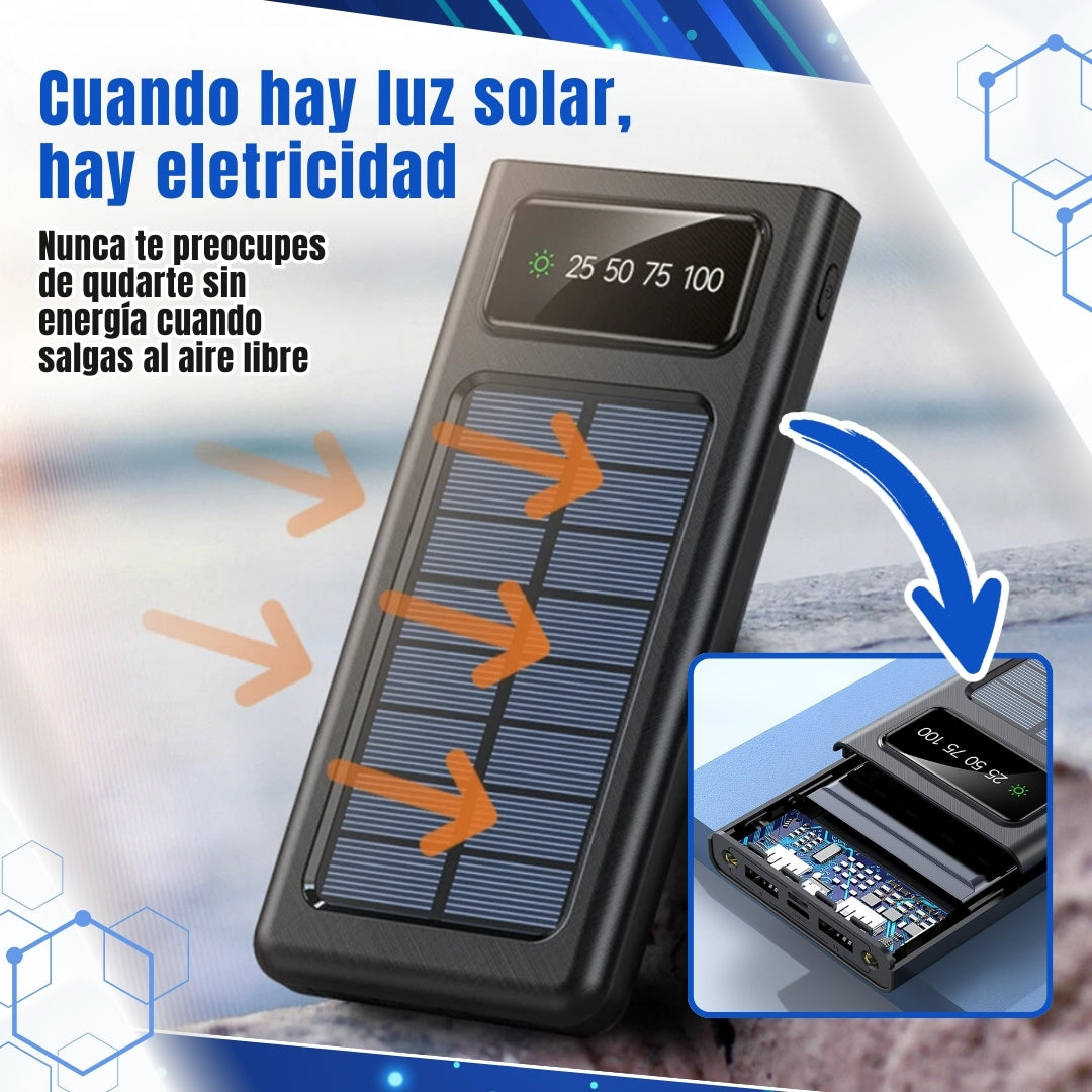 Power Bank Solar ¡Tus equipos con energía siempre!