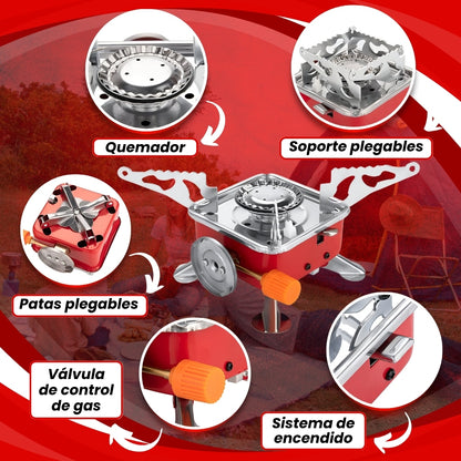 Estufa portátil ¡Lleva el sabor de casa a cualquier lugar!