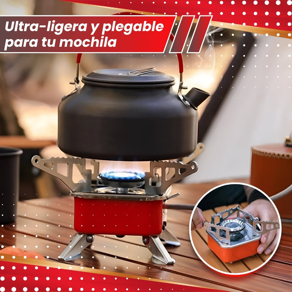 Estufa portátil ¡Lleva el sabor de casa a cualquier lugar!